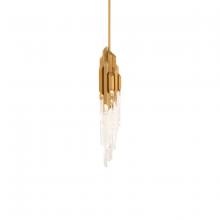  BPD65419-AB - Organza 19in 120/277V LED Pendant in Aged Brass with Optic Haze Quartz